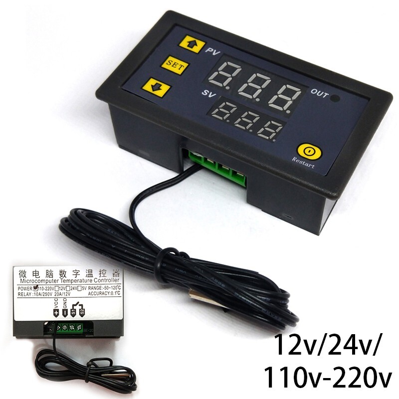 Digital Temperature Controller Thermostat Meter Sensors Switch Regulator Replace