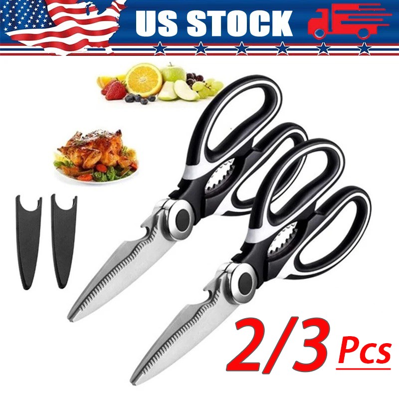 Stainless Steel Kitchen Shears Heavy Duty Scissors for Meat Fish Chicken Bones