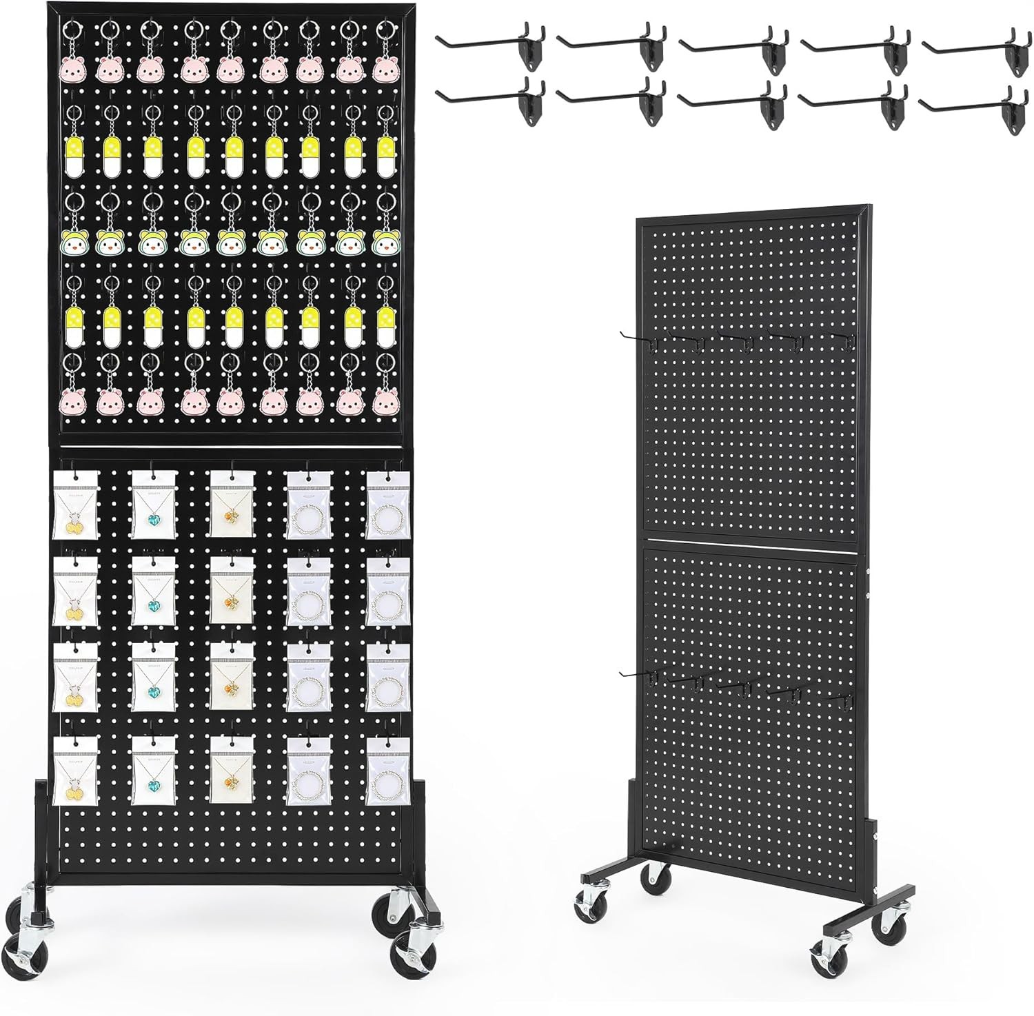 2X5Ft Standing Pegboard Display Peg Board Display Rack Pegboards Display Stand