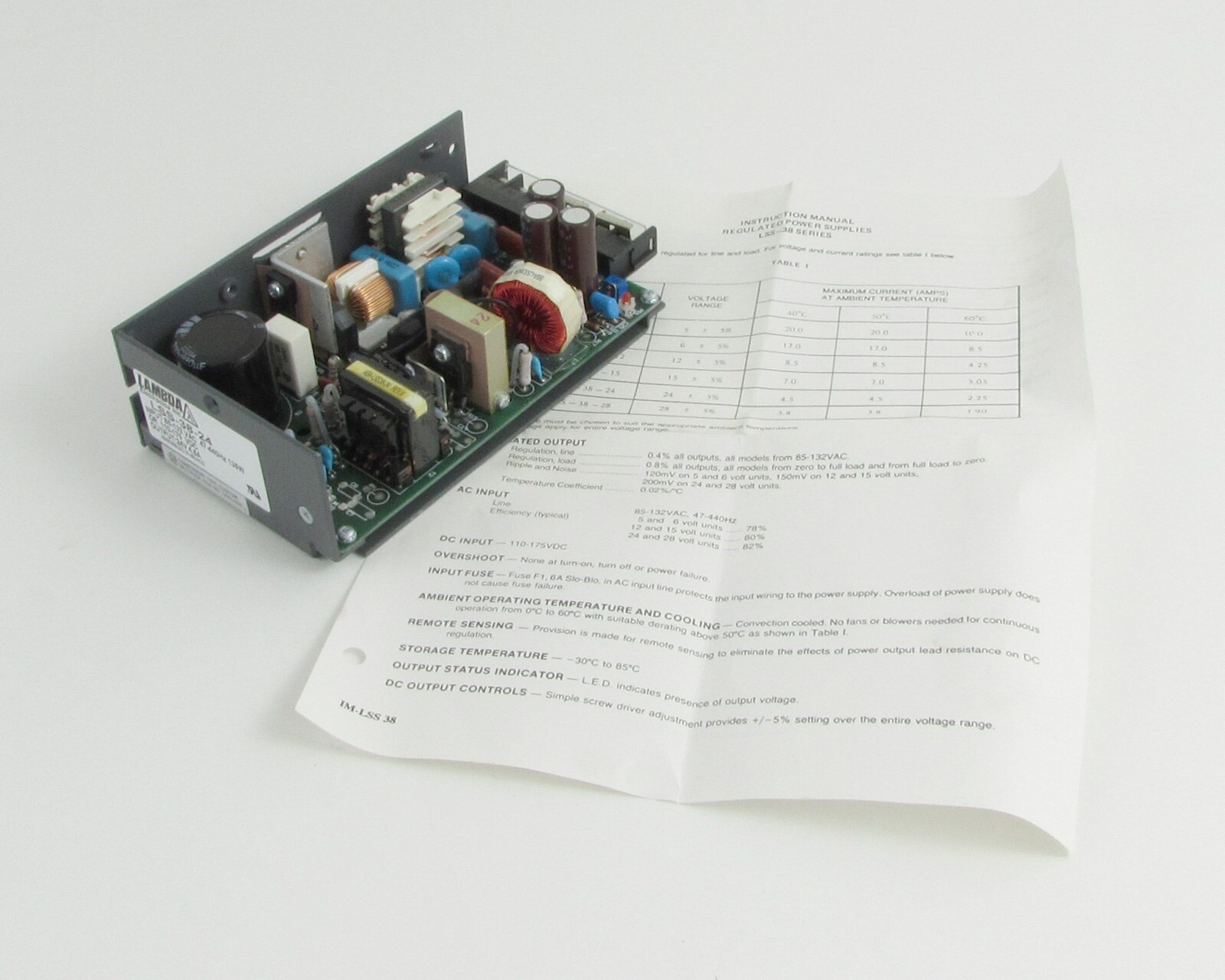 NEW Lambda LSS38-24 Regulated Power Supply - 24V, 4.5A