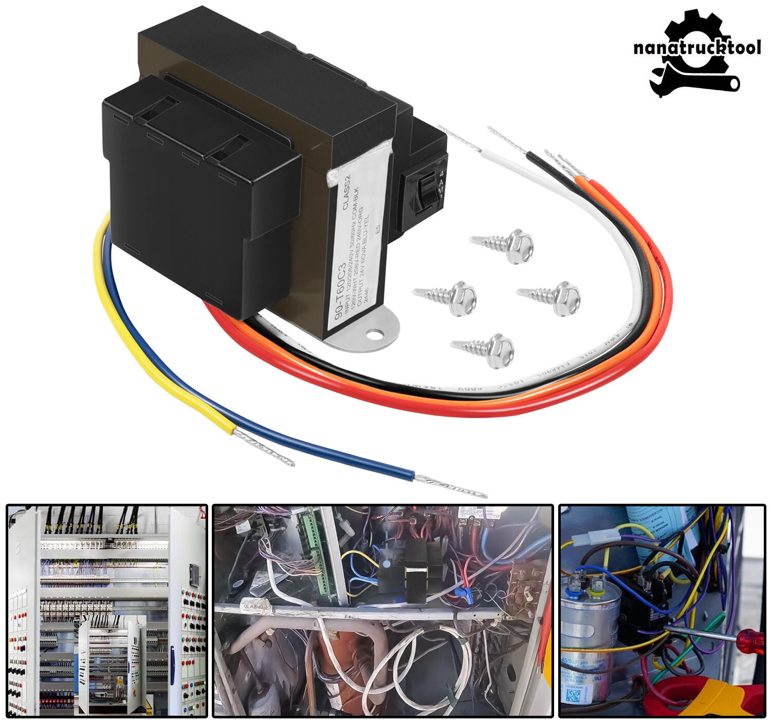 90-T60C3 24VAC 60VA Class 2 Transformer For Industrial, Heating & AC Controls