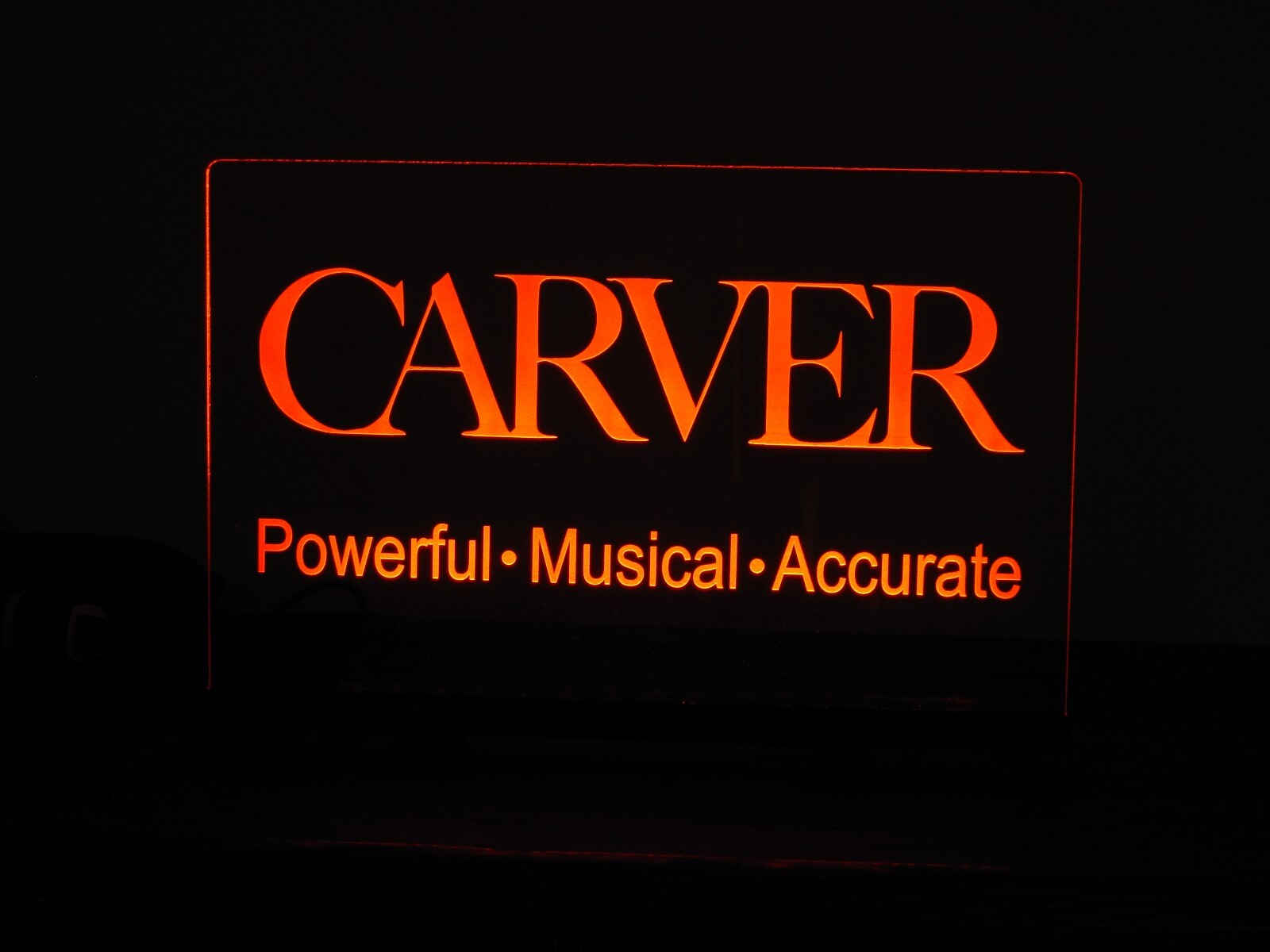 CARVER ETCHED ACRYLIC LED SIGN