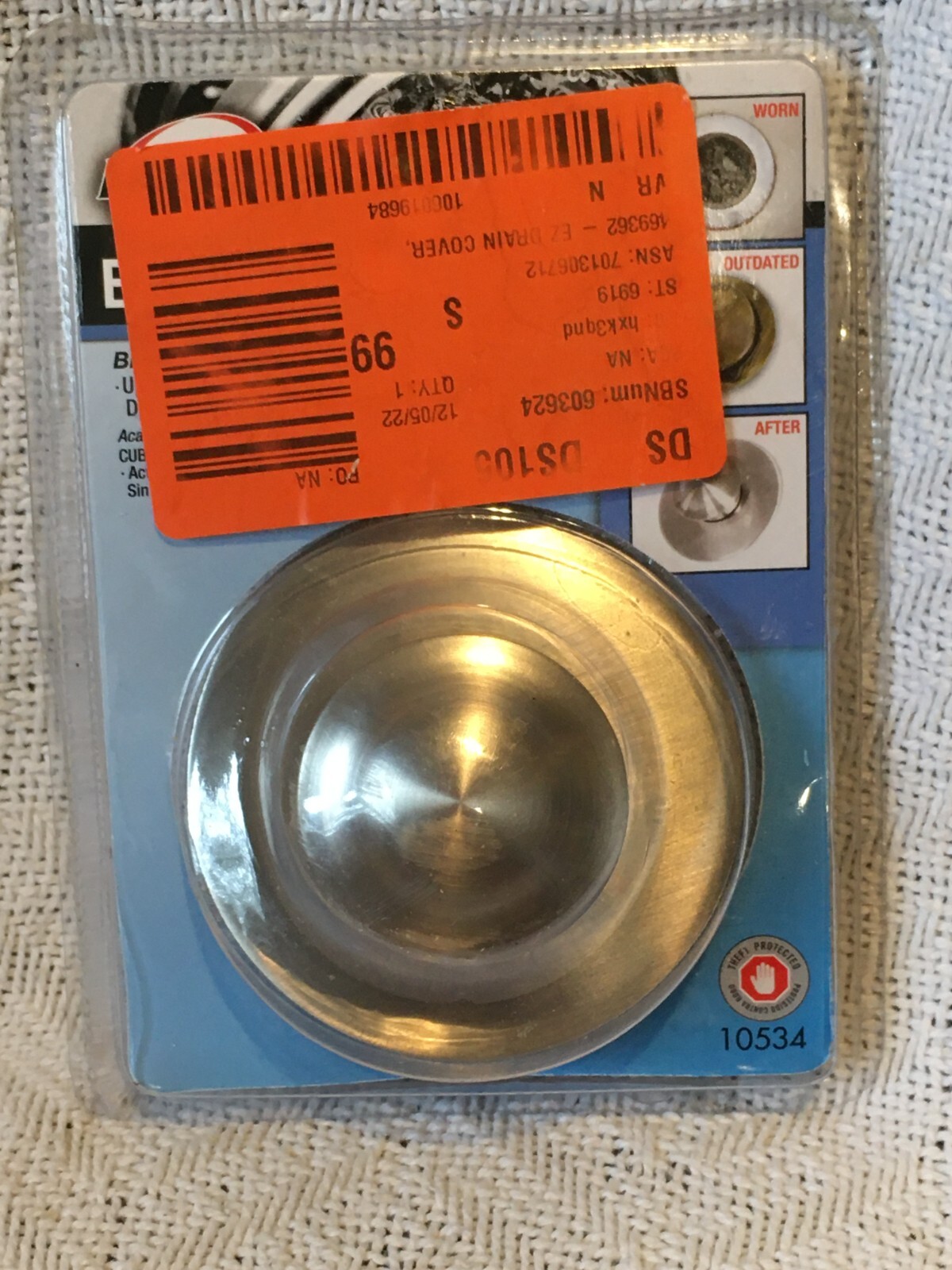 Danco 3 in. Polished Metal Drain Cover New In Package