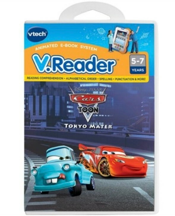 Vtech V.Reader Disney Pixar CARS Toon Tokyo Mater Reading Games Story Dictionary