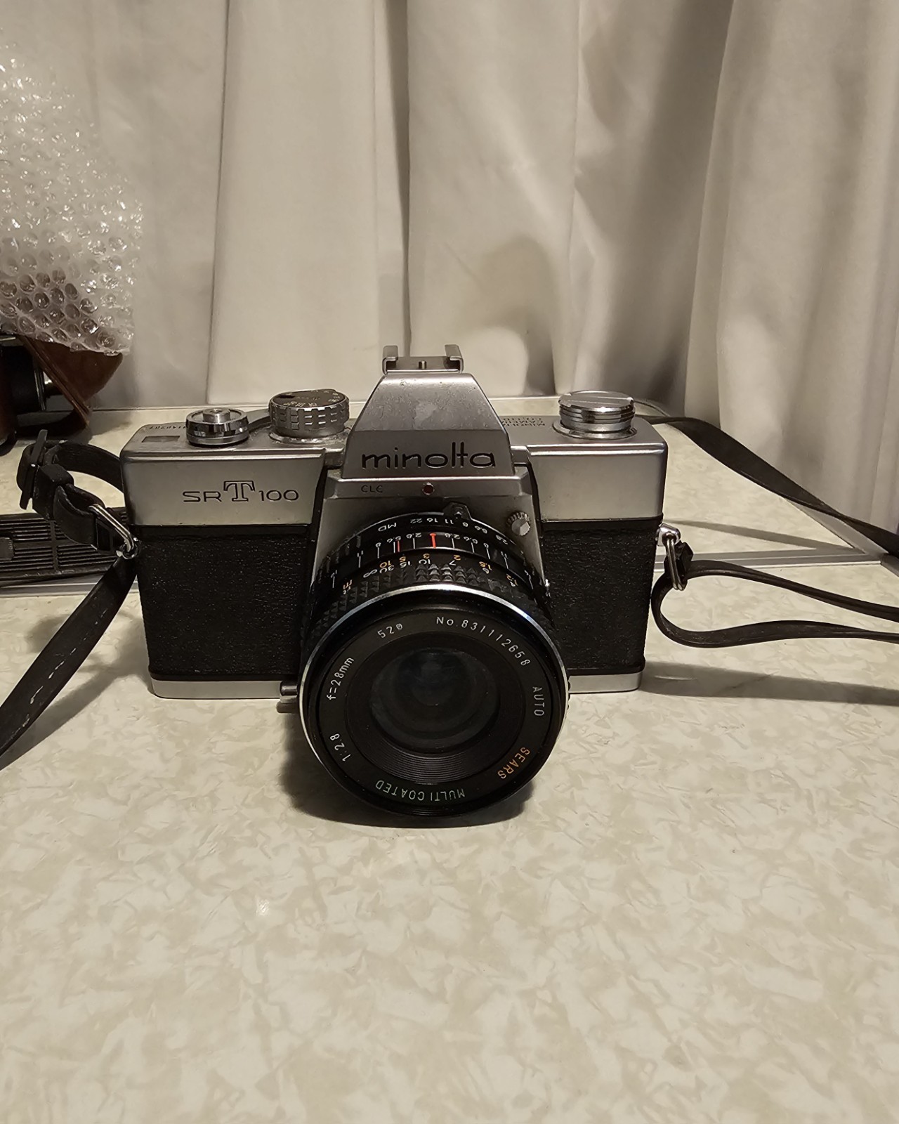 Minolta SRT 100 35mm SLR Film Camera w SEARS Lens