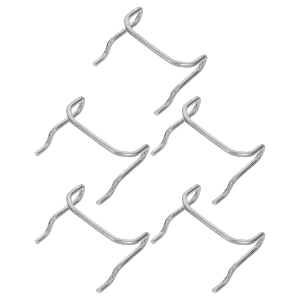 5Pcs Durable Stainless Steel Pegboard Hooks Heavy Duty for Garage and Workshop