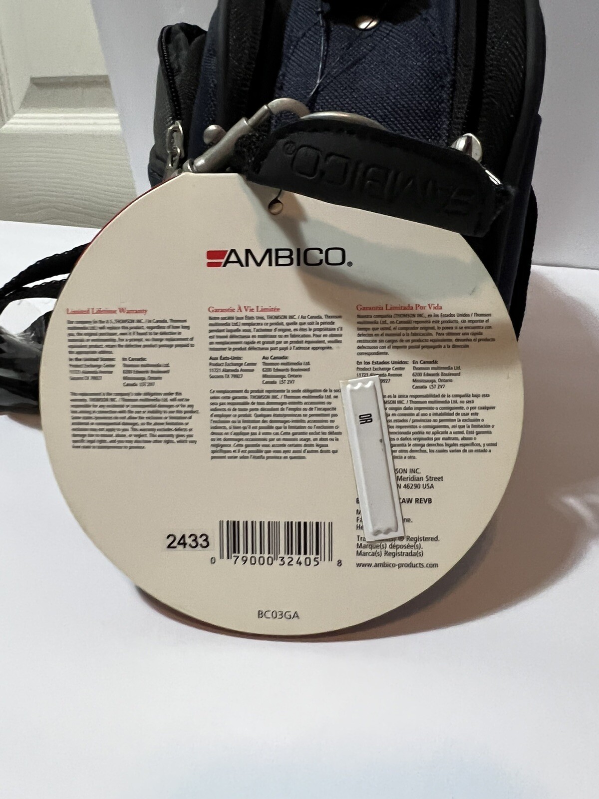 AMBICO Camera/Accessor Bag BC03GA NWT Blue Gray Strap And Belt Loop