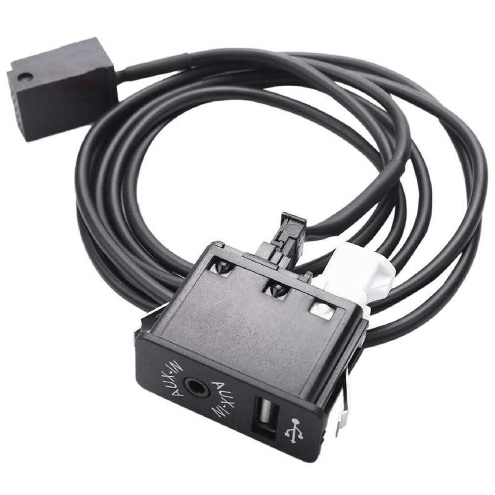 AUX USB Interface Panel Cable Adapter And Socket USB2.0 Black Cable For