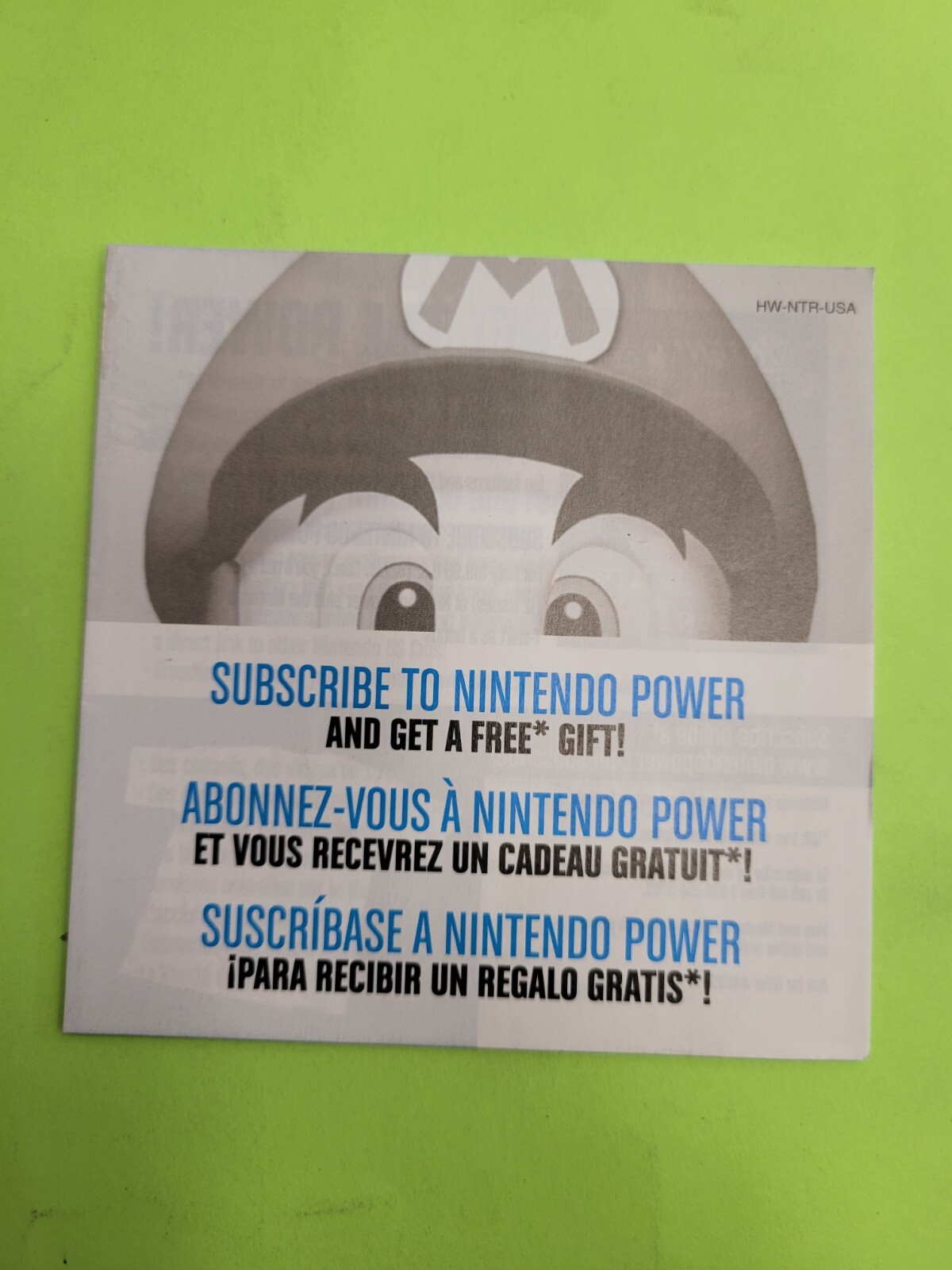 Nintendo Power Subscription 55881A Nintendo DS INSERT ONLY Authentic