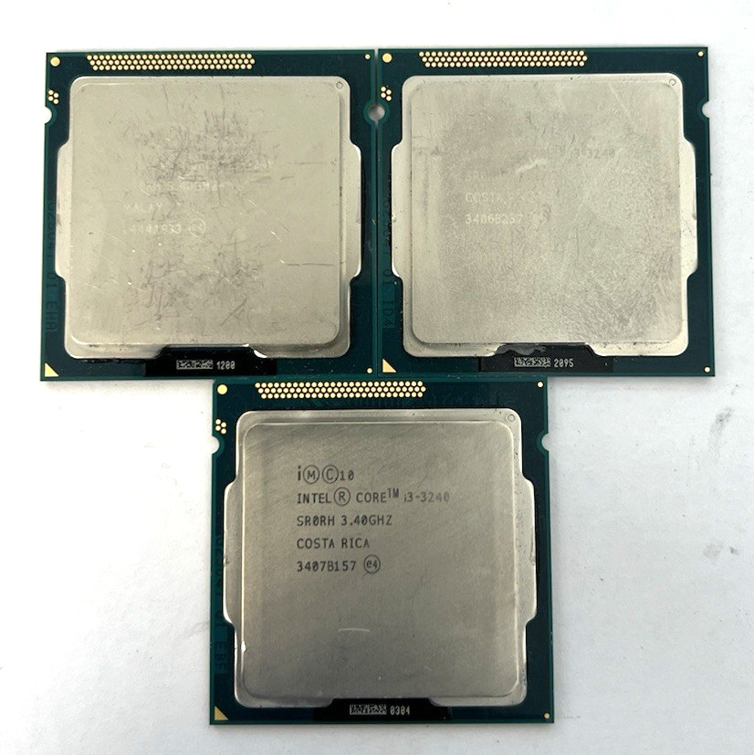 Lot of (3) Intel Core i3-3240 3.4 GHz 5 GT/s LGA 1155 Desktop CPU SR0RH