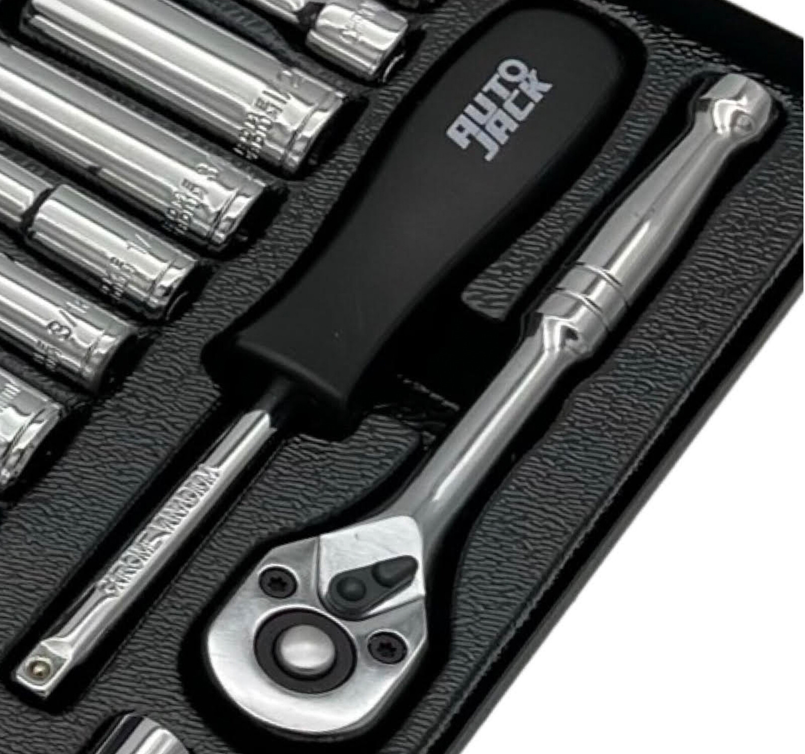 Socket Set ¼" Drive with Metric & Imperial Sizes Deep & Standard + Ratchet 41Pc