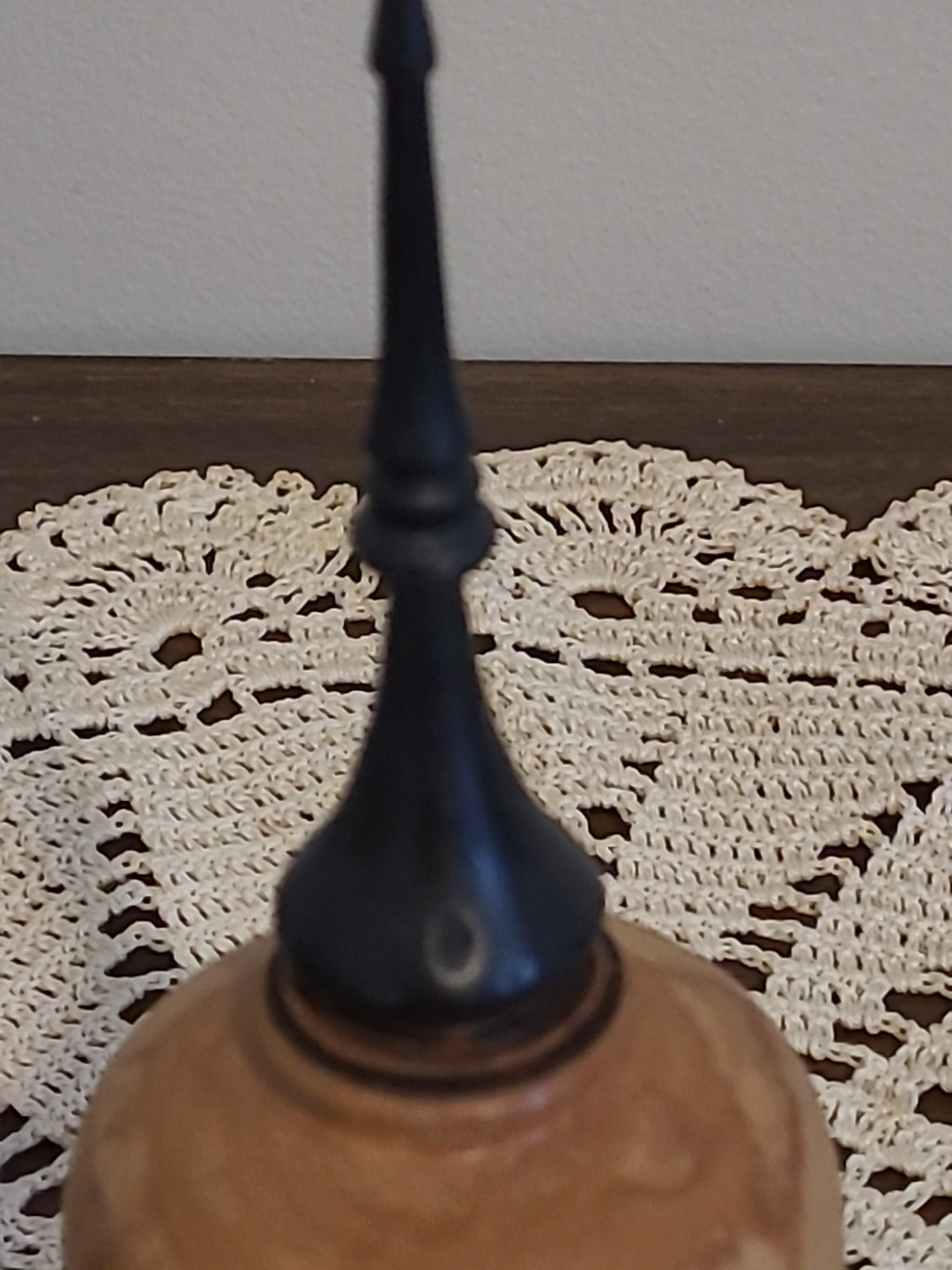 Trinket Box Hand Turned signed Spiral Top Two Pieces