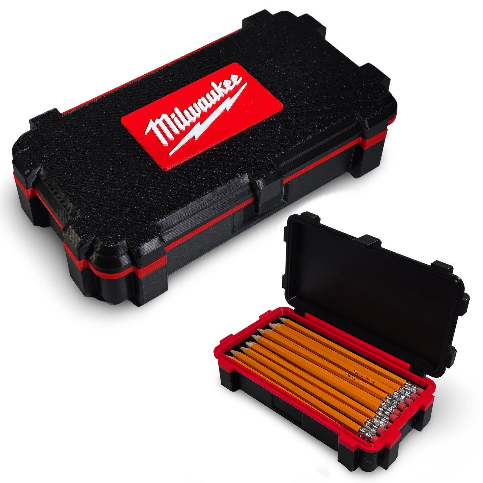 Milwaukee Tool PACKOUT Stealth XL Pencil Box | Large Utility Storage Case