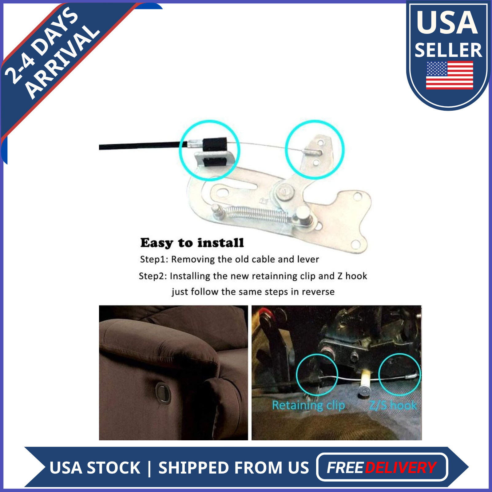 ttmagic Recliner Release Cable 37 Inch Sofa Couch Pull Cable Replacement S Hook