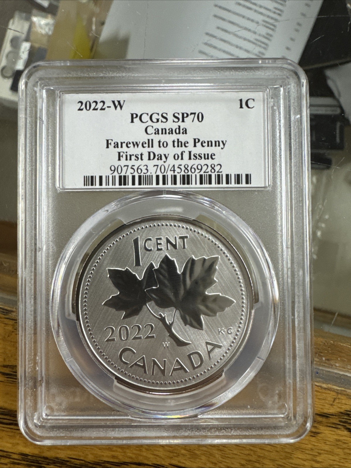2022 W 1 OZ CANADA 1C CENT SILVER PCGS SP 70 FAREWELL TO PENNY MAPLE LEAF COIN