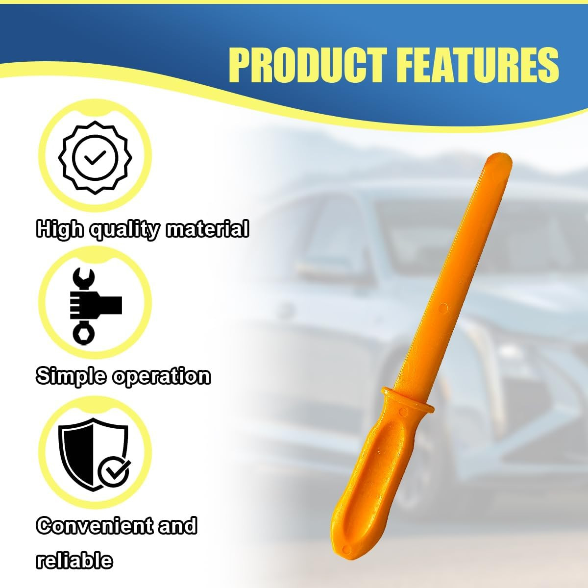 Car Plastic Pry Bar Tire Changing Tool, 10.55 inch Wheel Crowbar Repair Tool ...