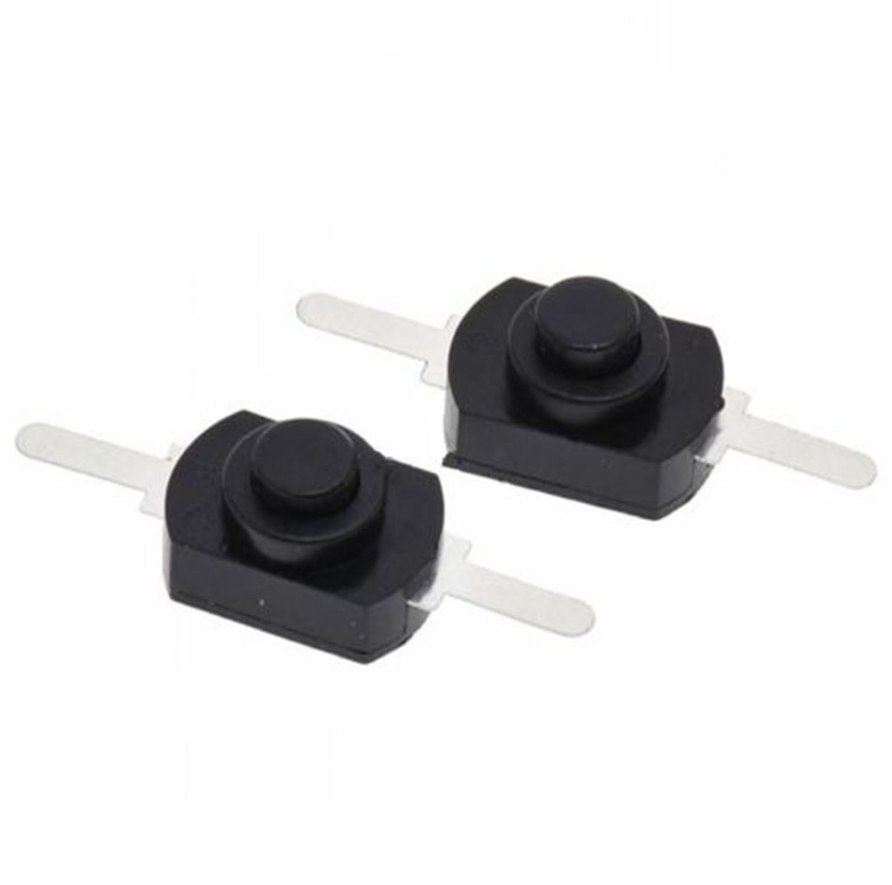 Latching Switch for MINI On Off Push Torch 10pcs 1A 30V Black Button Brand New