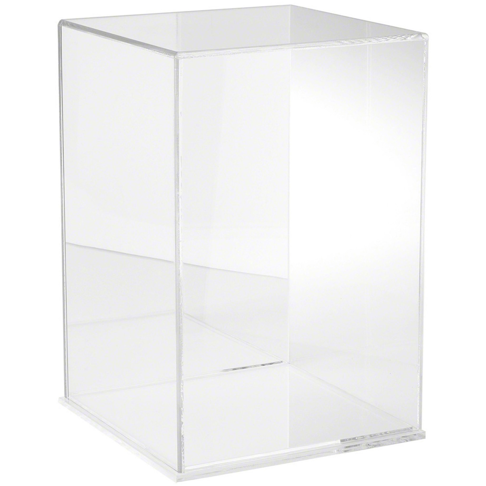 Plymor Clear Acrylic Case w/ Clear Base (Mirror Back), 10" W x 10" D x 15" H