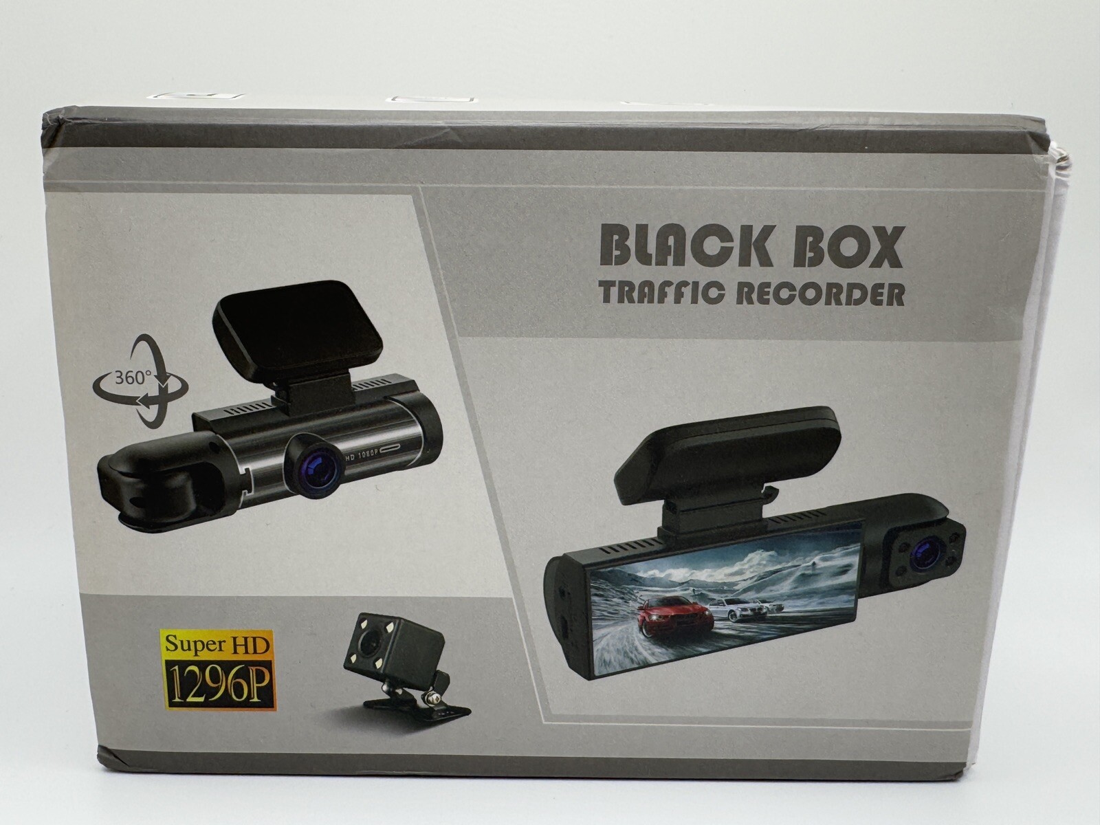 NIB Black Box Traffic Recorder Dash Cam Model # D50 Super HD 1296P Free S/H!
