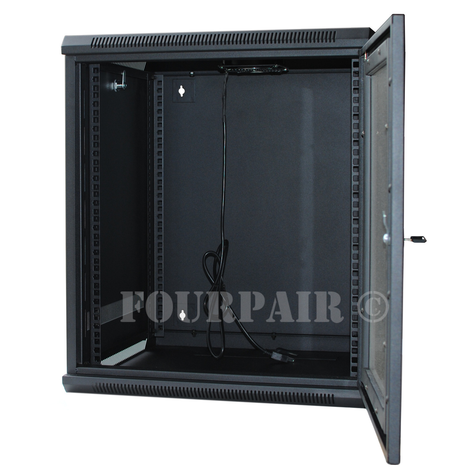 15U IT Wall Mount Network Server Data Cabinet Rack Locking Lock & Key - 24" Deep