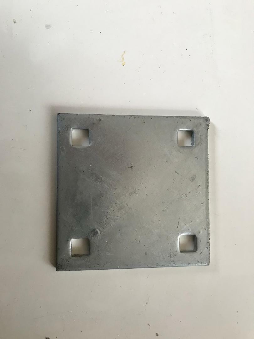 Galvanized Back-Up Plates - 1/4" x 5" x 5"