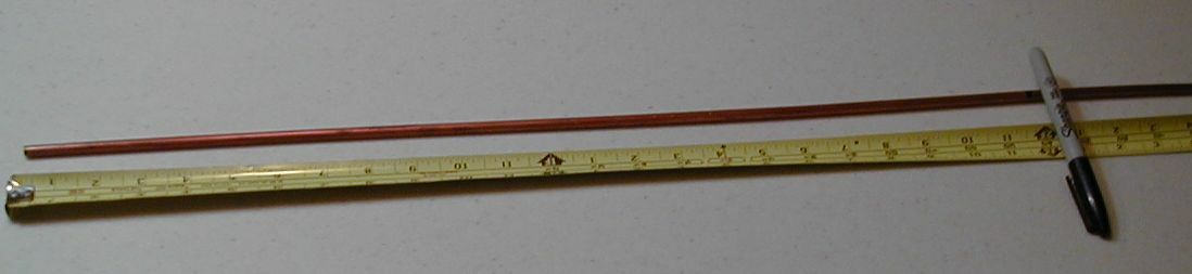 .250 Inch diameter semi-rigid Microwave Hardline Cable 2 feet  length NOS