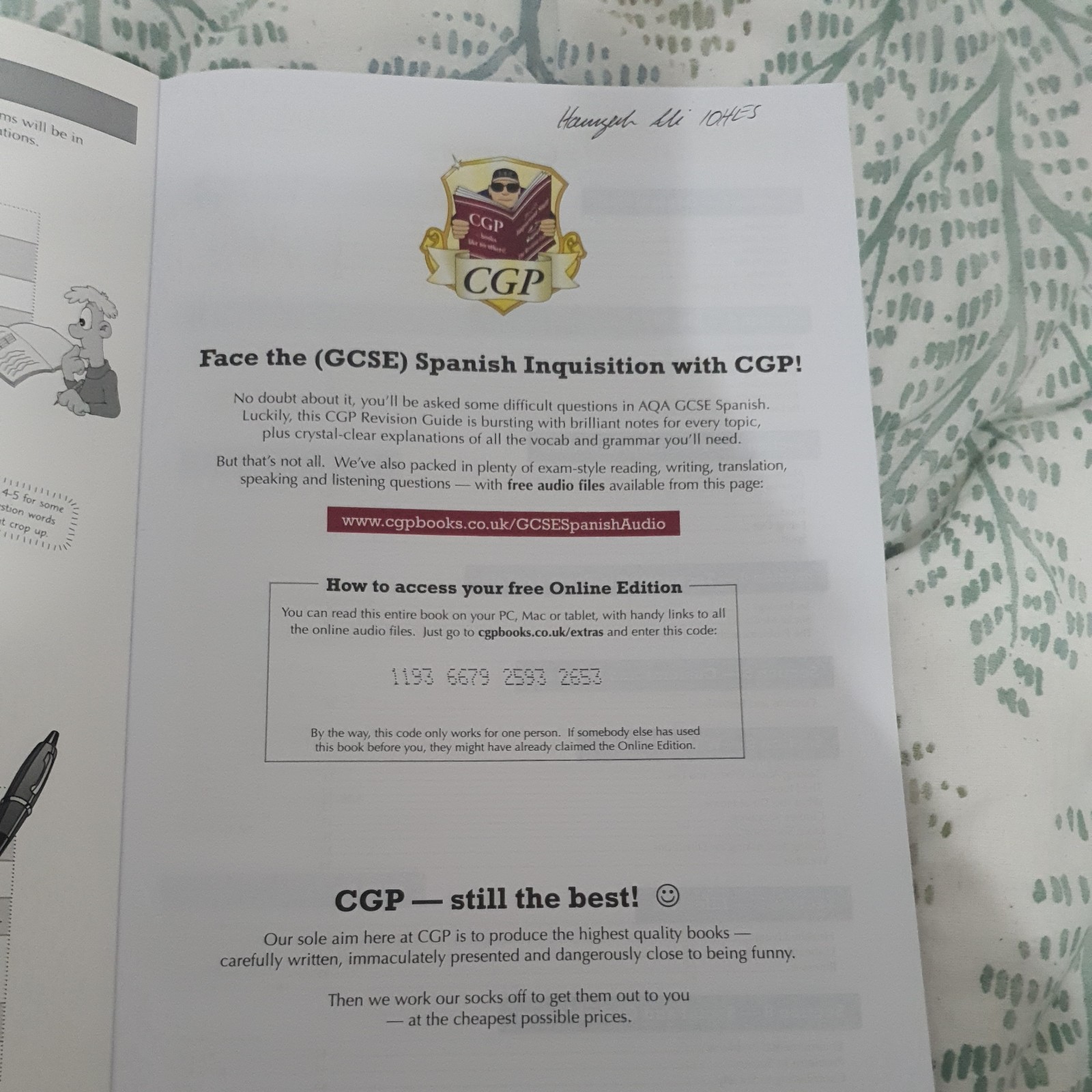 GCSE AQA Spanish Grade 9-1 course CGP Revision Guide