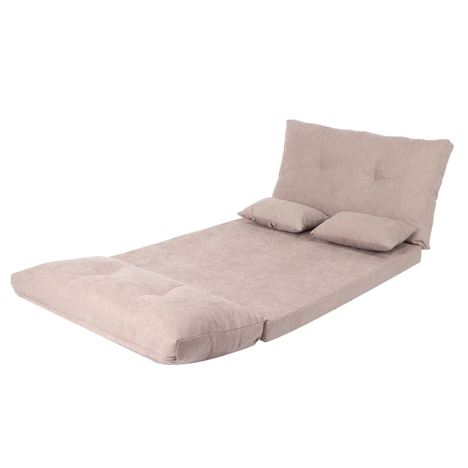 Living Room Double Folding Sofa Bed Adjustable Lounger Sofa With 2 Pillows GDXP