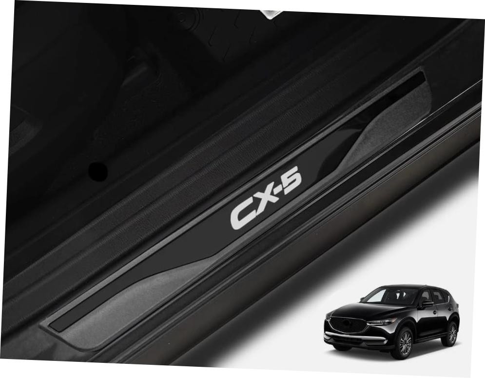 Door Sill Trim Plates Compatible with Mazda cx-5 cx5 2013-2022 2023 2024,
