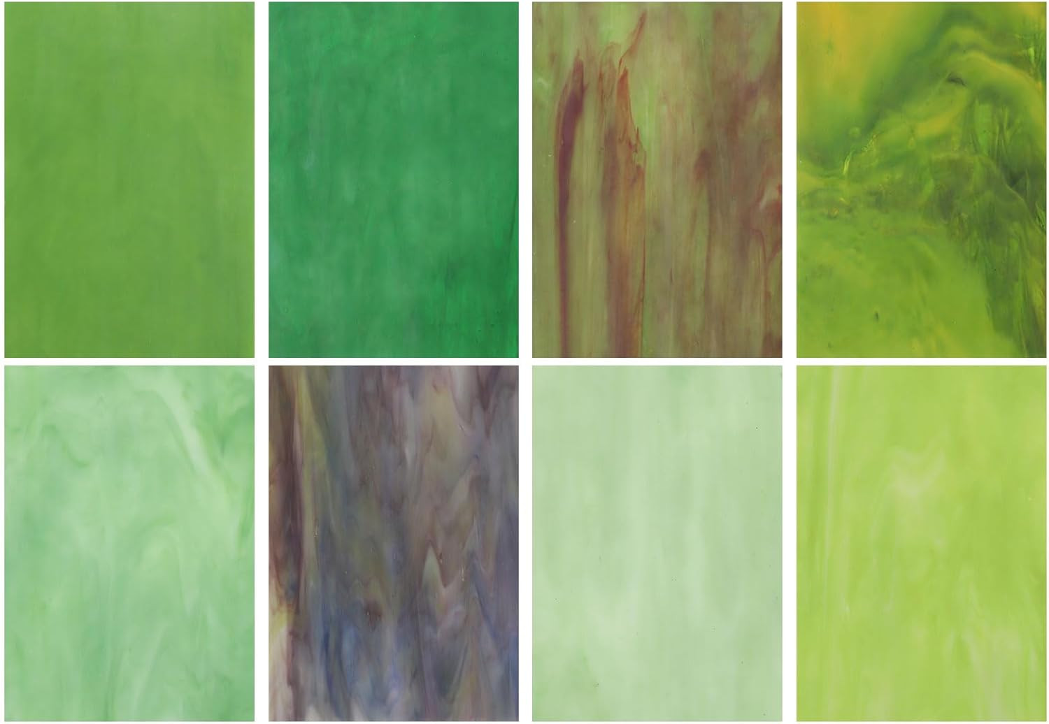 8 Sheets Stained Glass Sheets,4 X 6 Inch Variety Mosaic Glass Tiles for DIY Proj