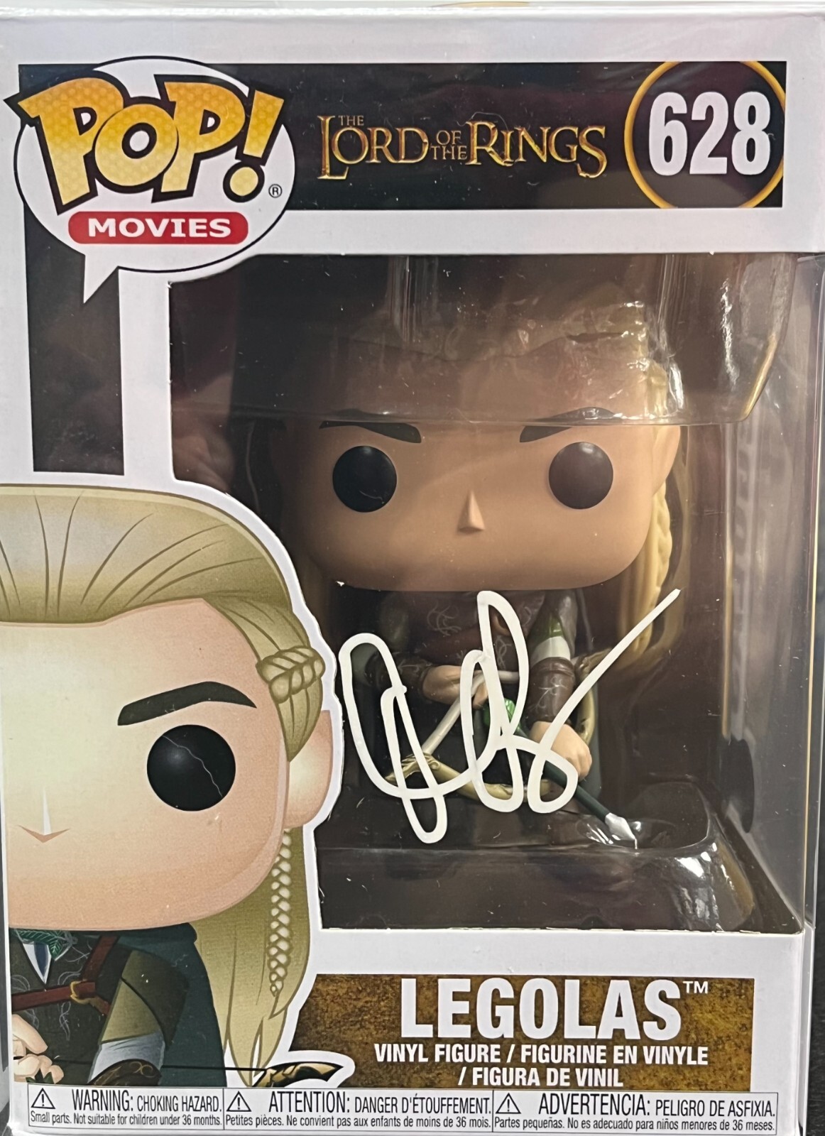 Orlando Bloom Legolas Signed Funko Pop #628 Lord of the Rings Beckett Witnessed