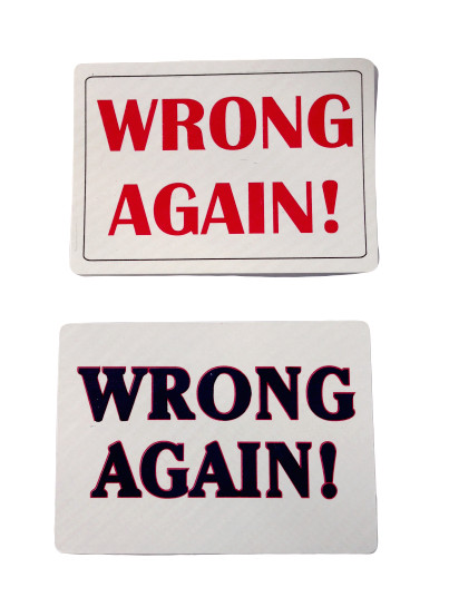 2 WRONG AGAIN BICYCLE PLAYING CARDS Magic Trick Close Up Packet Set Funny Gag