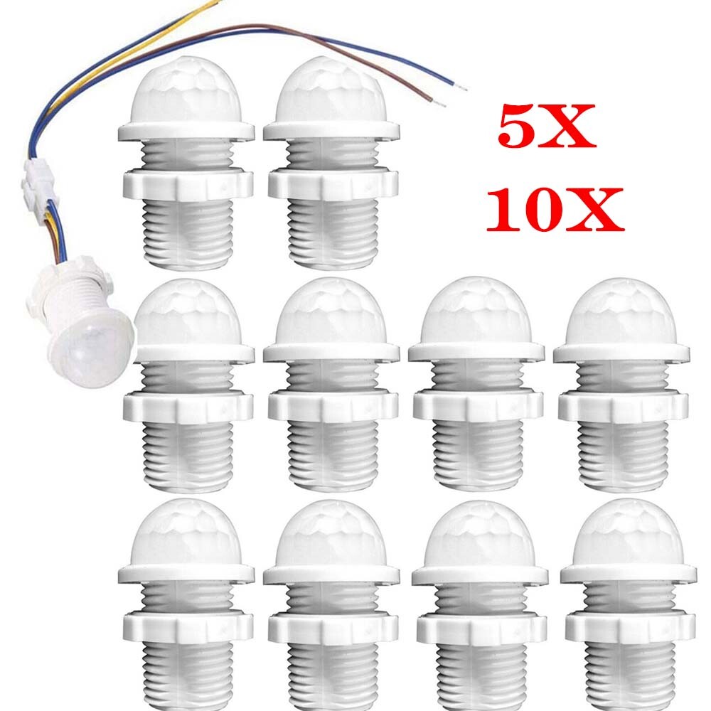 5/10X PIR Infrared Motion Sensor Detector Smart Switch Lamp Switch Auto 110V220V