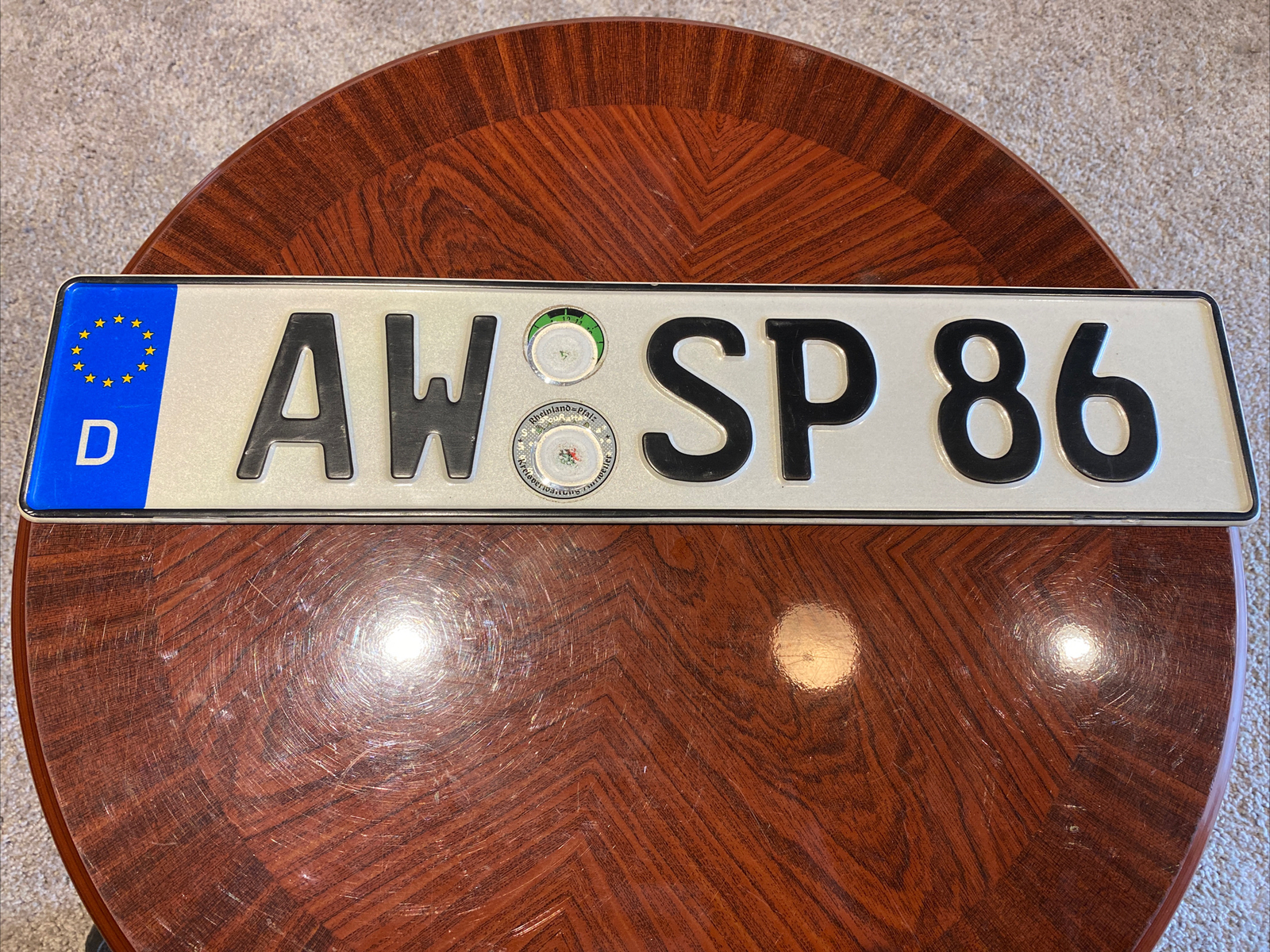 European License Plate