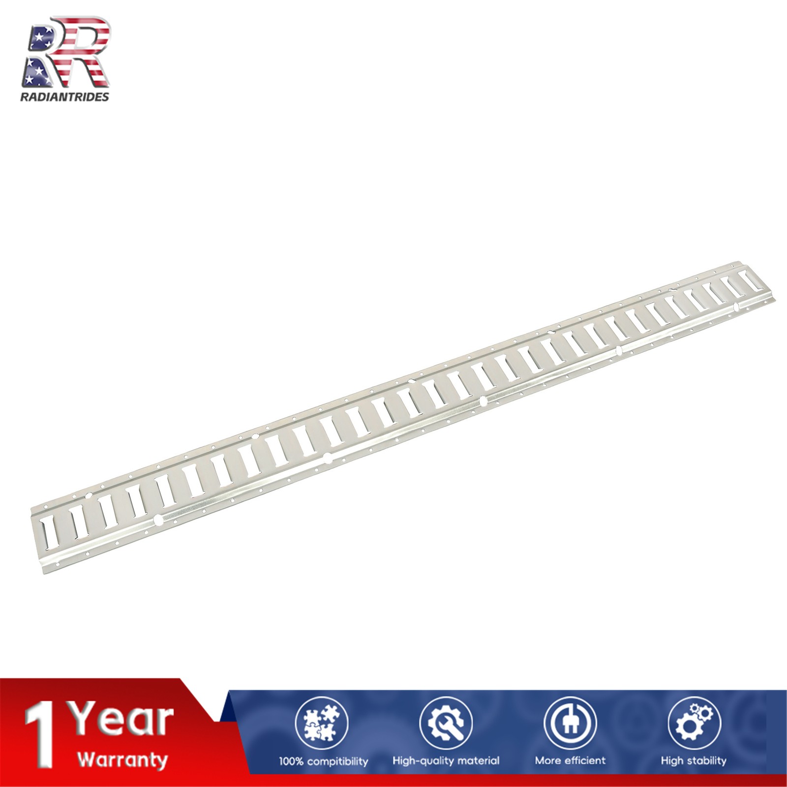 32 Piece 5' Galvanized E Track Rail Set Silver Finish Fit For Enclosed Trailers