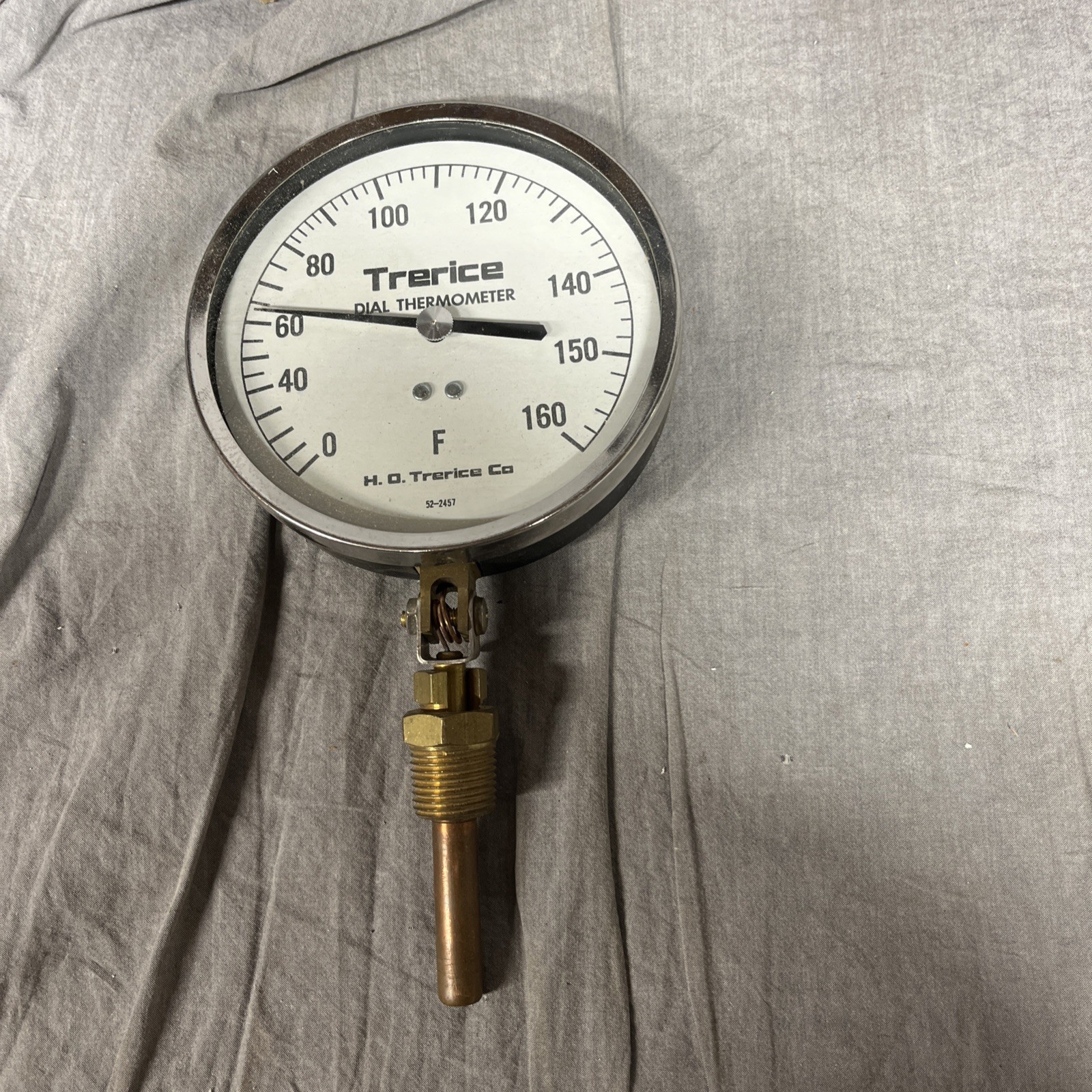 Trerice V80445 Dial Thermometer 0-160 4.5" - Great Condition Steampunk
