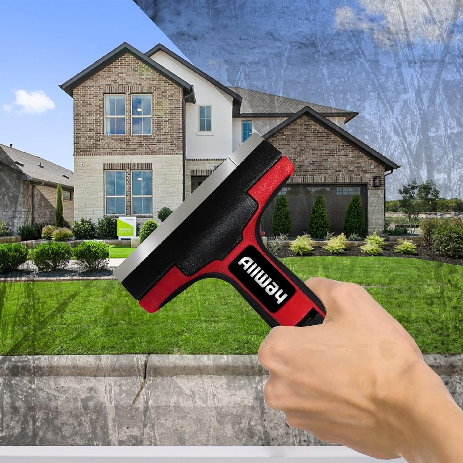 Durable 4-Inch GTS Glass & Tile Scraper with Quick Push-Button Blade Change