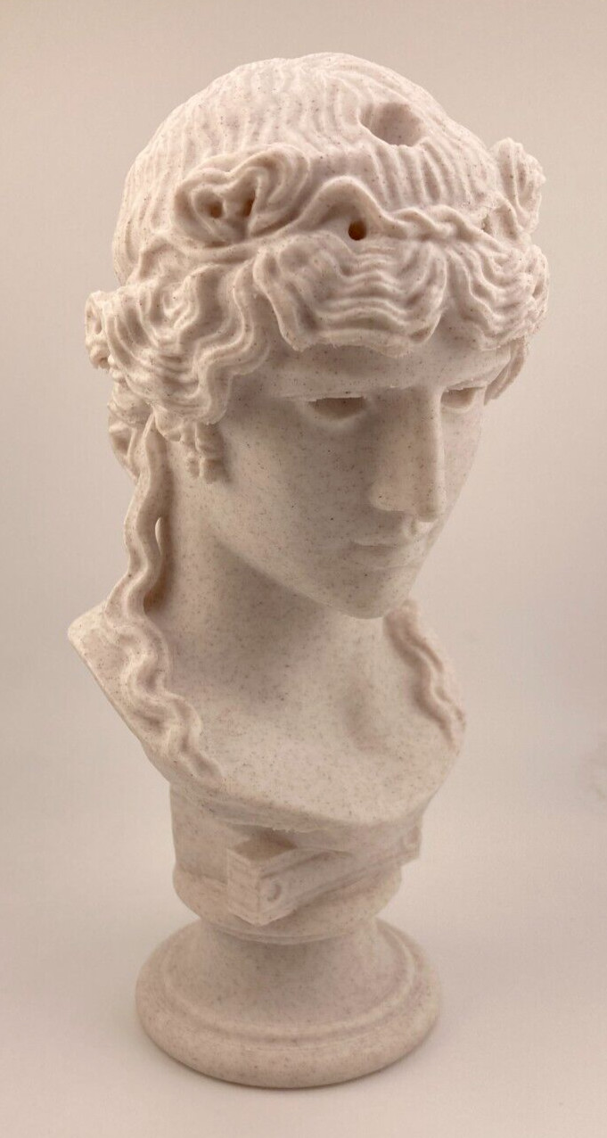 ROMAN SCULPTURE ANTINOUS MONDRAGONE 7.9 INCH/200 MM, MUSEUM REPRODUCTION