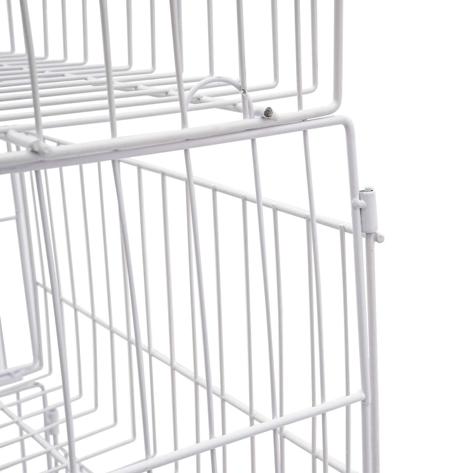 5-Tier Wire Grid Display Rack with Wheels for Fruits and Vegetables