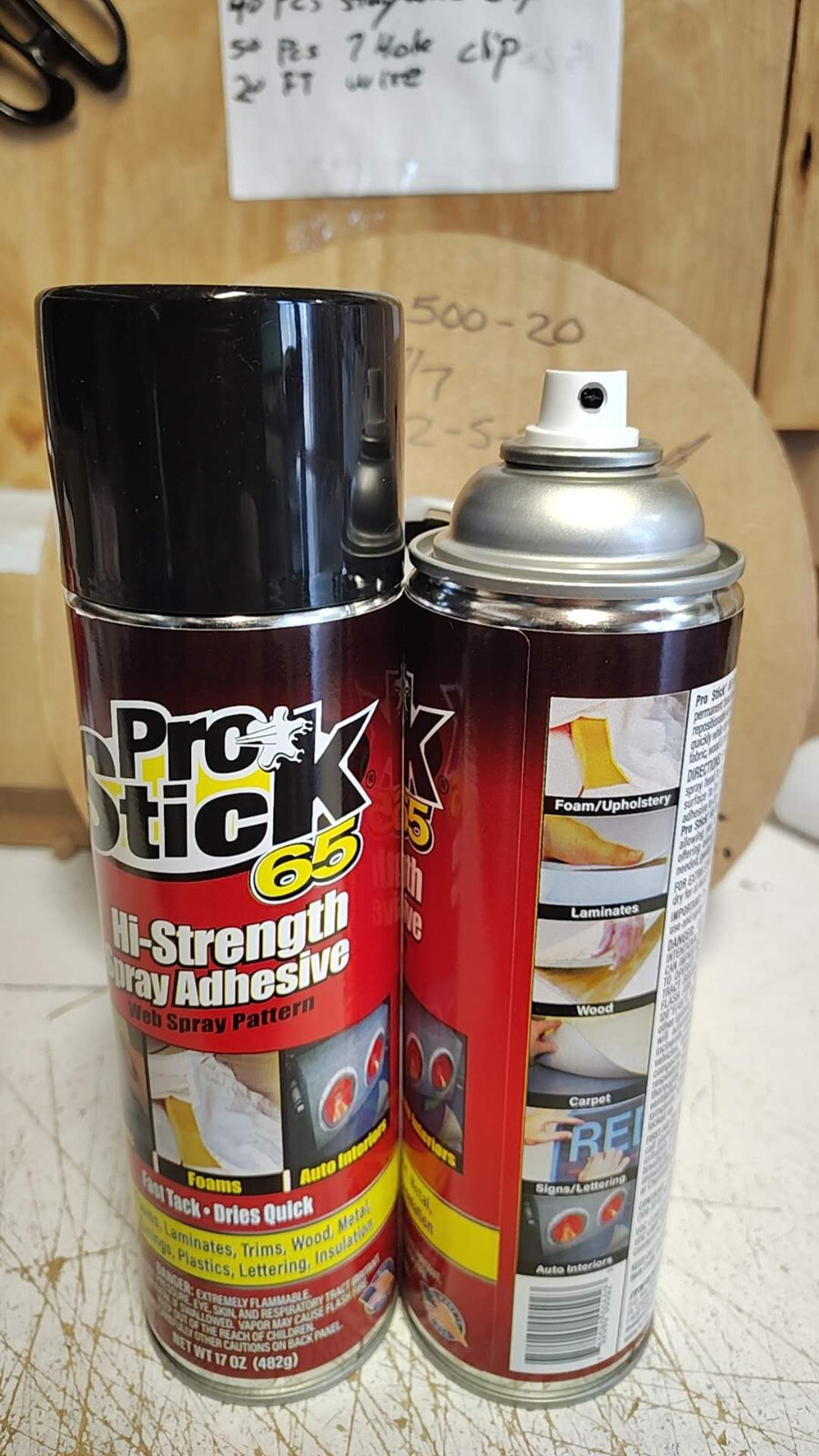 Pro Stick 65 Upholstery Spray Adhesive 12 Cans / Case ----- NJ & NY PICK UP ONLY