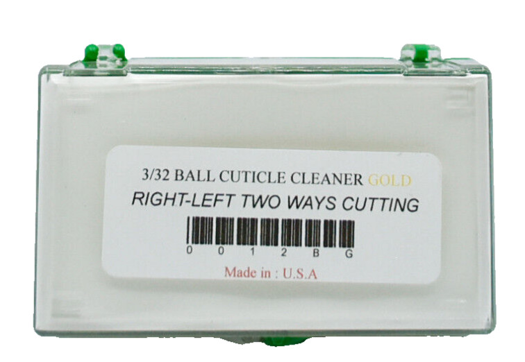 Startool Acrylic Nail Drill 3/32" Ball Cuticle Cleaner Gold *( 2 Pieces )