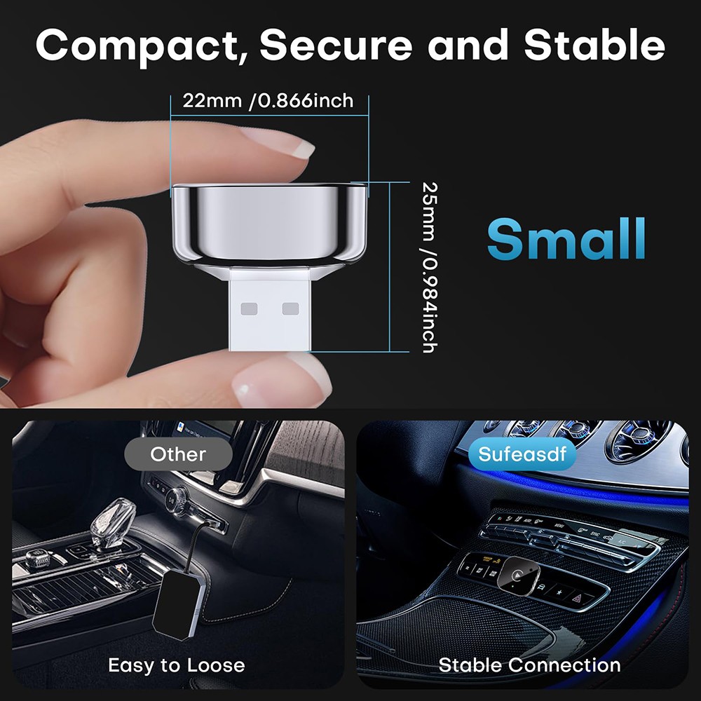 2025 USB Wireless CarPlay Adapter For iPhone Apple Wireless Dongle Plug ＆ Play