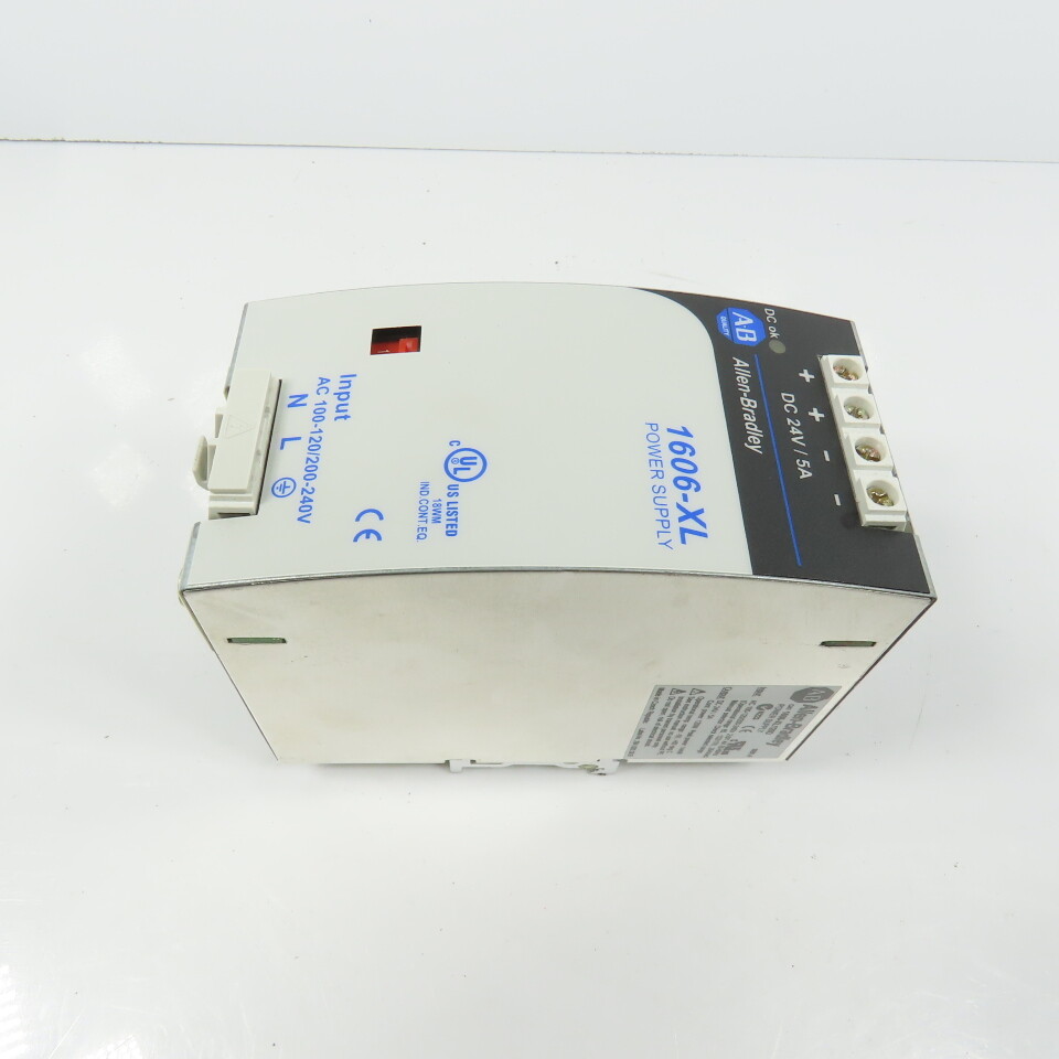 Allen Bradley 1606-XL120D 24V DC 5A Power Supply 1PH 100-120/200-240VAC Input