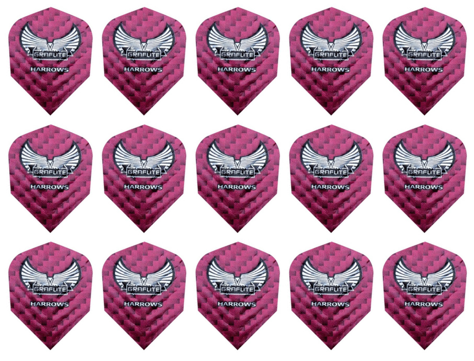 5 Sets Harrows Graflite Standard Dart Flights - Pink - Ships w/ Tracking