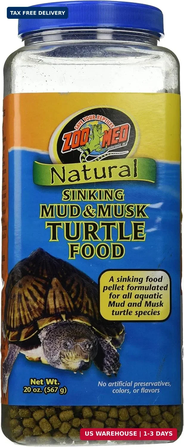 Zoo Med Natural Sinking Mud and Musk Turtle Food, 20 Ounces Each (20 Ounces)