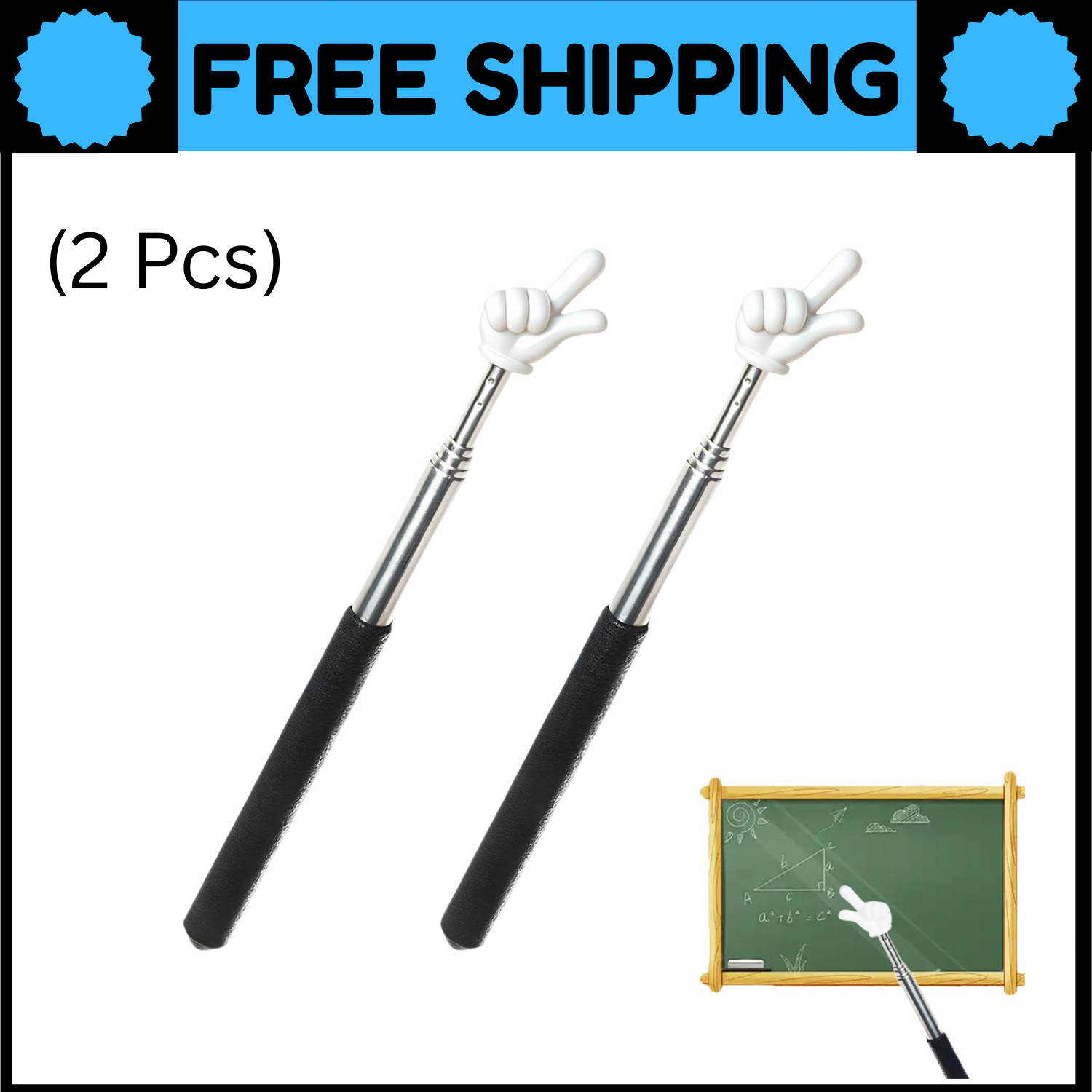 Pointer Finger Stick, Teacher Stick for Classroom Hand...