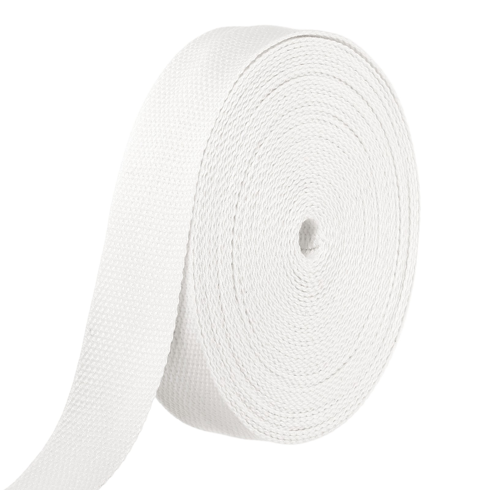 Cotton Webbing 1.3 Inch 11 Yard Polyester Cotton Webbing Strap, White
