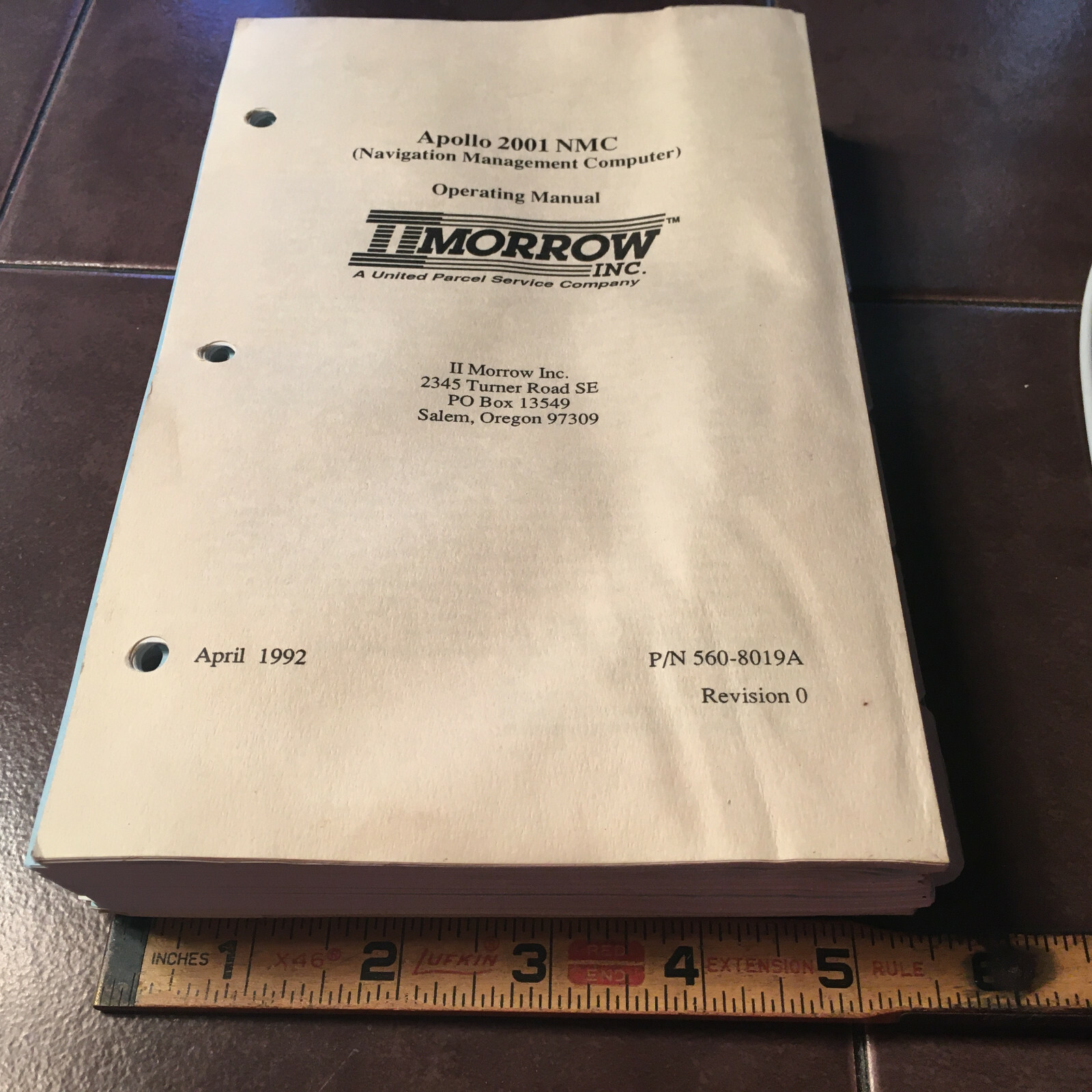 Apollo 2001 NMC Nav Management Computer Pilot's Guide