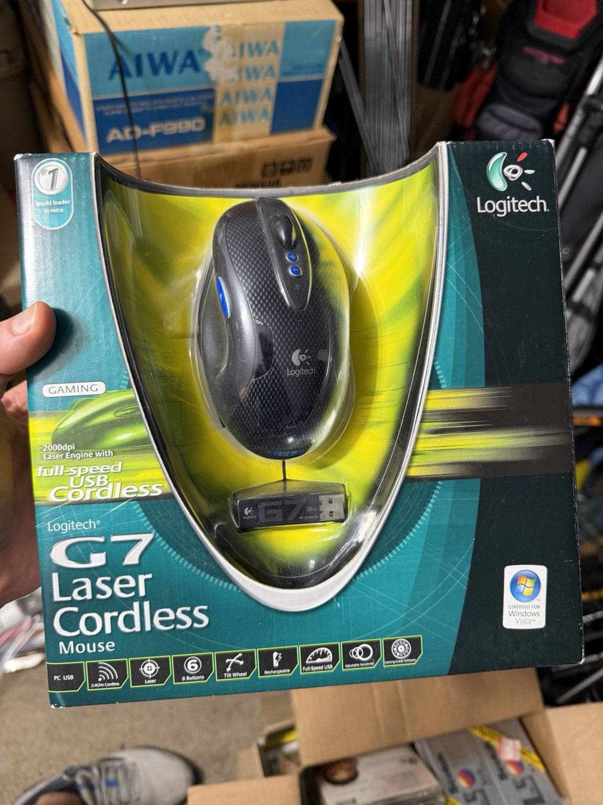 Logitech Gaming G7 Laser Cordless Mouse (931375-0403) NiB