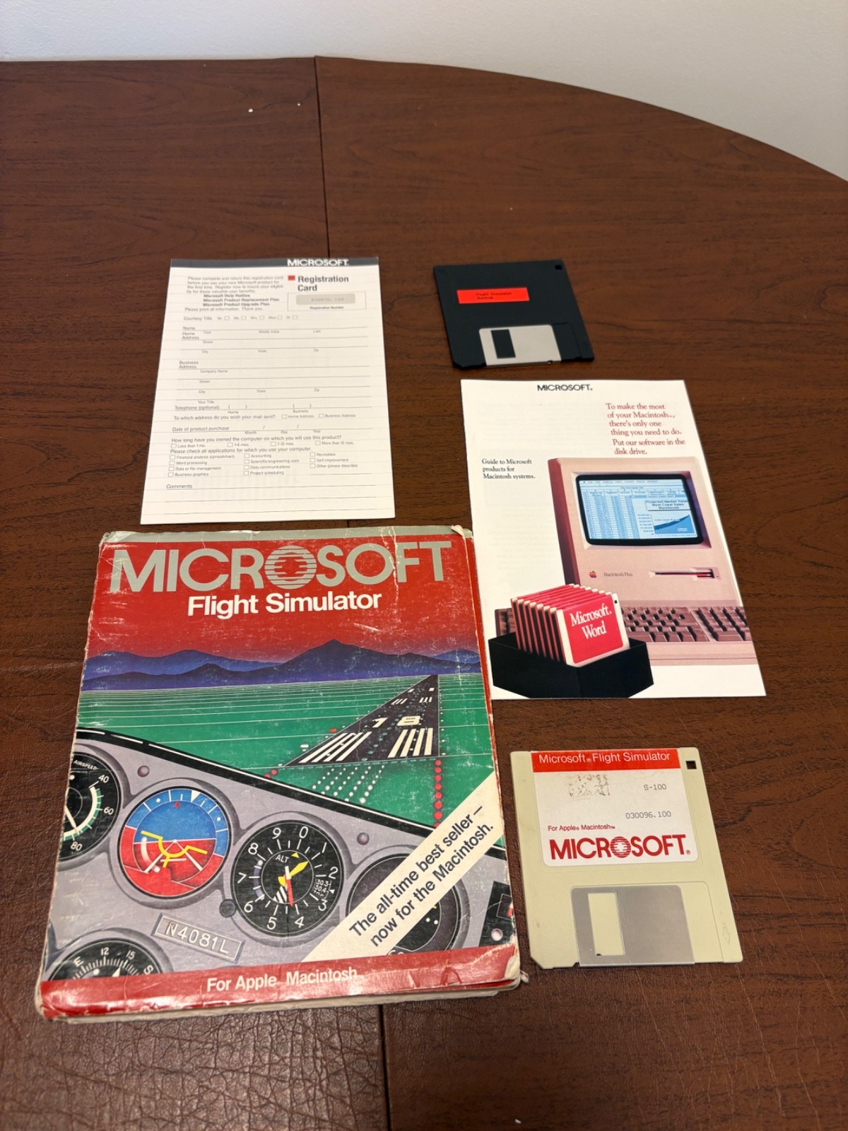 Microsoft Flight Simulator - Macintosh Floppy Vintage Game - Tested & Working